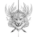 family sword tattoo design idea