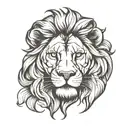 lion head tattoo design idea