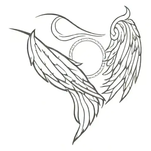 Angel devil wing tattoo design idea