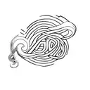 A minimalist tattoo of a boxing glove intertwined with a musical note tattoo design idea