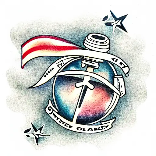 globe tattoo design idea