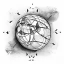 globe tattoo design idea