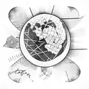 globe tattoo design idea