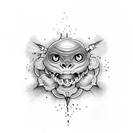 tooth  dynamite tattoo design idea