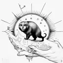 "The Alchemist" book cover tattoo design idea