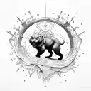 "The Alchemist" book cover tattoo design idea