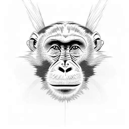 monkey tattoo design idea