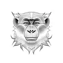 monkey tattoo design idea