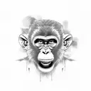 monkey tattoo design idea
