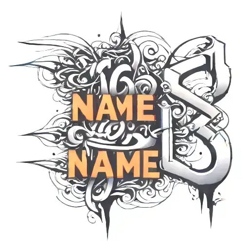 name written tattoo design idea