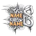 name written tattoo design idea