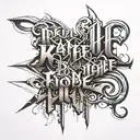 name written tattoo design idea