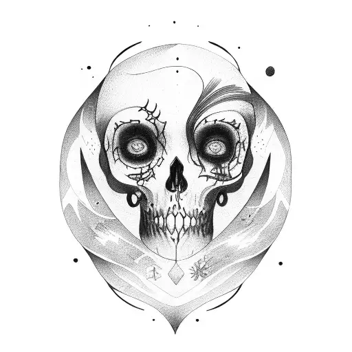 eris holding a match tattoo design idea