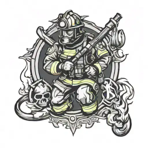 firefighter tattoo design idea