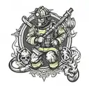 firefighter tattoo design idea