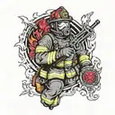 firefighter tattoo design idea