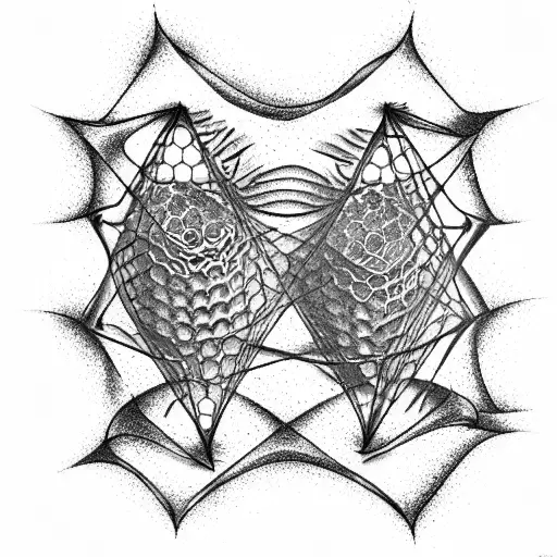 honeycombs and serotonin tattoo design idea