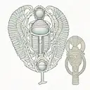 scarab and ankh tattoo design idea