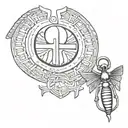 scarab and ankh tattoo design idea