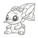 Reuben in lilo and stich tattoo design idea