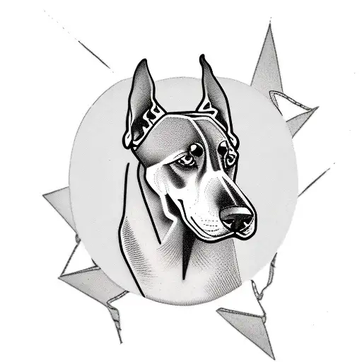 Doberman  tattoo design idea
