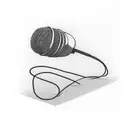 Microphone intertwined with lewd anime elements tattoo design idea