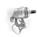 Microphone intertwined with lewd anime elements tattoo design idea