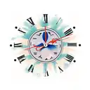 clock at 9:11 tattoo design idea