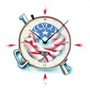 clock at 9:11 tattoo design idea