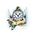 clock at 9:11 tattoo design idea