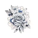 blueberry branch tattoo design idea