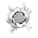 blueberry branch tattoo design idea