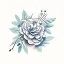 blueberry branch tattoo design idea