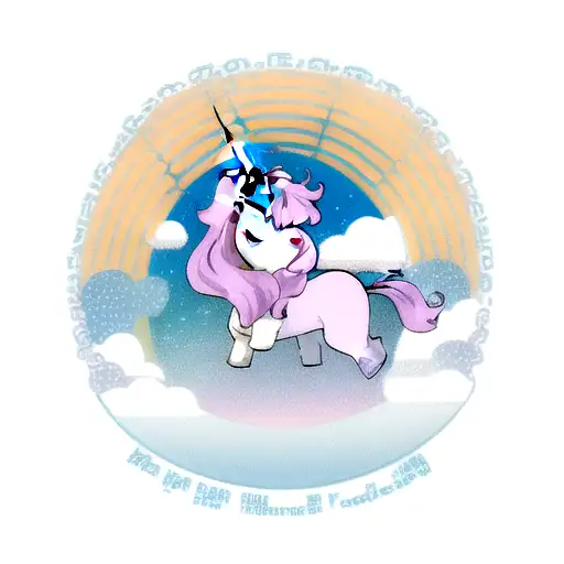 Unicorn tattoo design idea