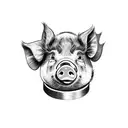 Pig  tattoo design idea