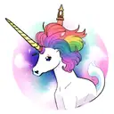 Unicorn tattoo design idea