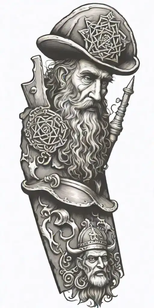 hammer rabbi tattoo design idea