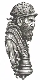 hammer rabbi tattoo design idea