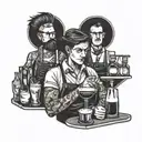 bartender tattoo design idea
