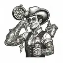 bartender tattoo design idea