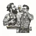 bartender tattoo design idea