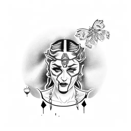 madonna tattoo design idea