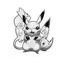 pikachu tattoo design idea