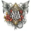 AAA text tattoo tattoo design idea