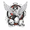 angel eggs anime girl tattoo design idea