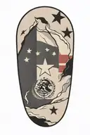 Texas and Mexican flag tearing open out of skin  tattoo design idea