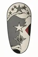 Texas and Mexican flag tearing open out of skin  tattoo design idea