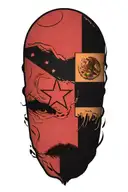 Texas and Mexican flag tearing open out of skin  tattoo design idea