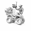 army rodeo four wheeler tattoo design idea