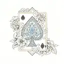 7 spade 2 diamond poker card featuring tattoo design idea